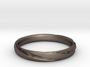Hilbert's Ring in Polished Bronzed Silver Steel