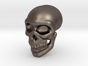 Skull grin in Polished Bronzed Silver Steel