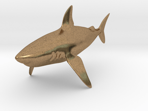 Shark in Natural Brass