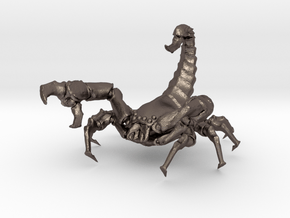 Alien-Scorpion in Polished Bronzed Silver Steel