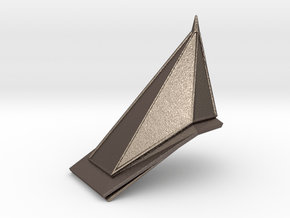 Red Pyramid Thing in Polished Bronzed Silver Steel