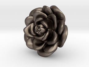 Rose Motif New in Polished Bronzed Silver Steel