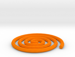 Spiral in Orange Processed Versatile Plastic