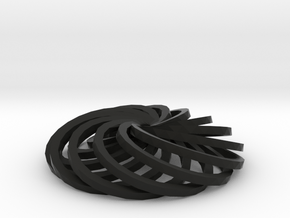 Twisted ring in Black Natural Versatile Plastic