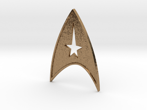 starfleet insigna - command in Natural Brass