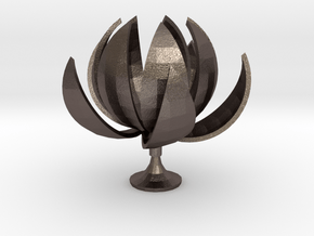 Lotus in Polished Bronzed Silver Steel