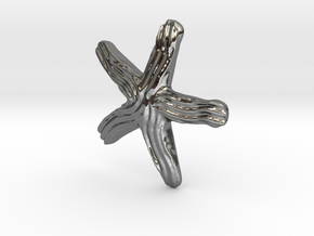 Groovy Starfish Earring in Fine Detail Polished Silver