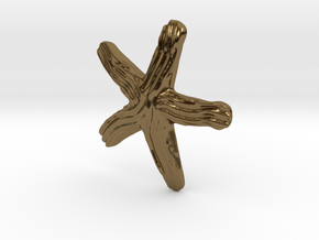 Groovy Starfish Earring in Polished Bronze