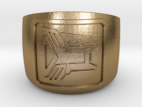 Autobot Ring in Polished Gold Steel