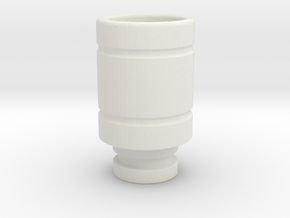 Magma styled drip tip in White Natural Versatile Plastic