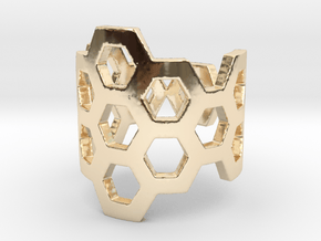 Polyaromatic Hydrocarbon Ring (Size 5.5) in 14K Yellow Gold