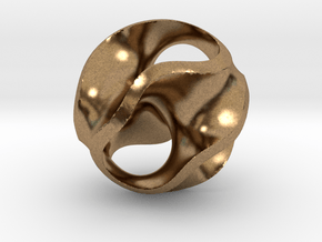 Gyroid Pendant in Natural Brass