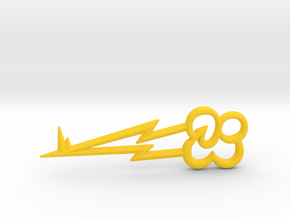 Rainbow Dash's Key of Loyalty (≈75mm/3" long) in Yellow Processed Versatile Plastic