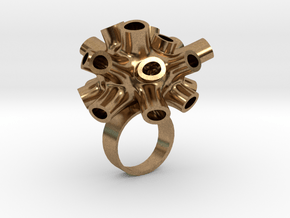 Tubey Ring  in Natural Brass
