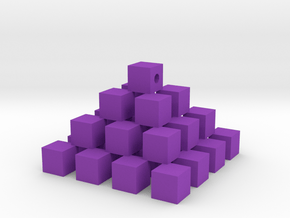 Cube piramid in Purple Processed Versatile Plastic
