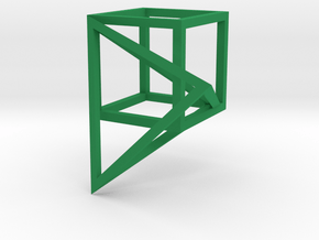 Tetrahedron built into the diagonal of a cube in Green Processed Versatile Plastic