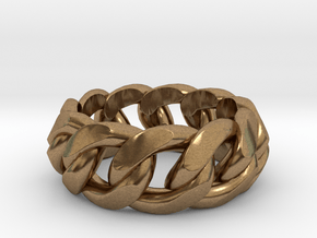Chained Ring of Honor in Natural Brass