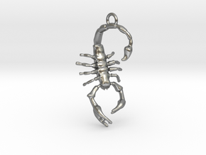Scorpius Pendant  in Natural Silver
