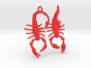 Scorpius Earrings  in Red Processed Versatile Plastic