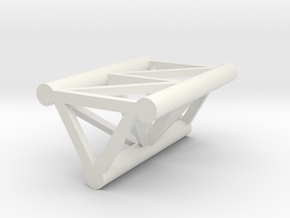 Small Roller Coaster paperweight (tri-rail track) in White Natural Versatile Plastic