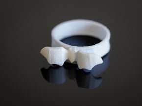 Mid Flight Bat Ring in White Processed Versatile Plastic: 6.5 / 52.75