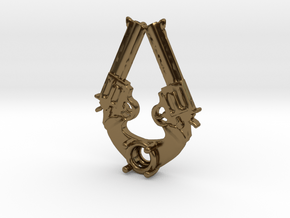 Dueling Pistols Stone in Polished Bronze