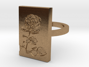 Rose Ring 3 in Natural Brass