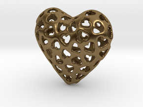 Small hearts, Big love (from $15) in Natural Bronze: Medium