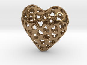 Small hearts, Big love (from $15) in Natural Brass: Medium