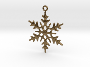 Little Romantic Snowflake Pendant in Natural Bronze