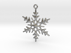 Little Romantic Snowflake Pendant in Natural Silver
