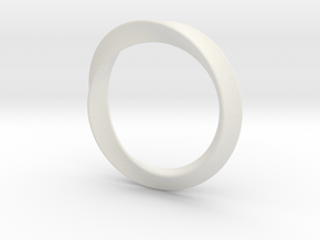 Heavy Bangle in White Natural Versatile Plastic