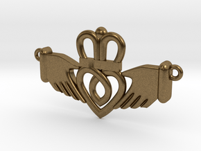Claddagh Pendant in Natural Bronze