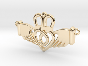 Claddagh Pendant in 14K Yellow Gold