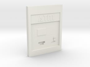 Contemporary ATM for 4" Figures in White Natural Versatile Plastic