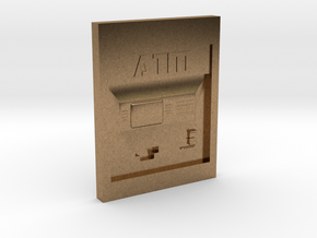 Contemporary ATM for 4" Figures in Natural Brass