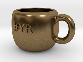 #YR Mug in Natural Bronze