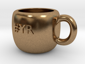 #YR Mug in Natural Brass