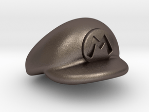M-Plumber Cap in Polished Bronzed Silver Steel