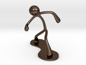 MTI Stickman-poses01 in Polished Bronze Steel