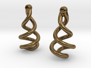 Helixial Circular Ear Rings in Natural Bronze
