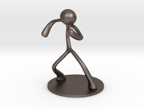 MTI Stickman-poses04 in Polished Bronzed Silver Steel