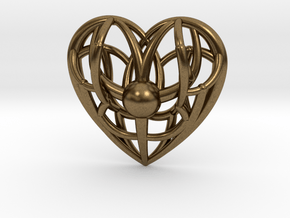 Awakened Heart Pendant in Natural Bronze