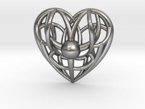 Awakened Heart Pendant in Natural Silver