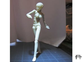 1/20 scale ALPHA EGO BJD kit, Female V01 in Tan Fine Detail Plastic
