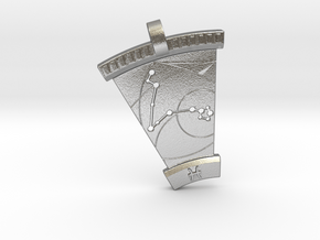 Pisces Constellation Pendant in Natural Silver