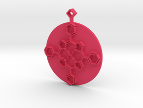Porphyrin Key Fob in Pink Processed Versatile Plastic
