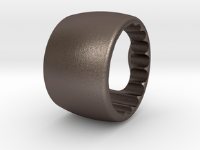 Ribbed Version M in Polished Bronzed Silver Steel