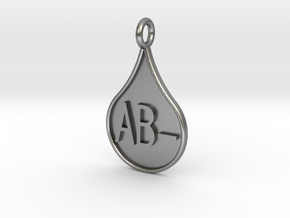 Blood type AB- in Natural Silver