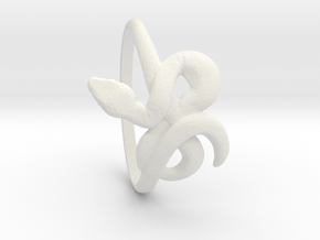 Slytherin Snake ring in White Natural Versatile Plastic: 8.5 / 58